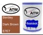 Preview: Bentley, Dark Brown, E7E7: 500ml Lackdose, von ATW Autoteile West.